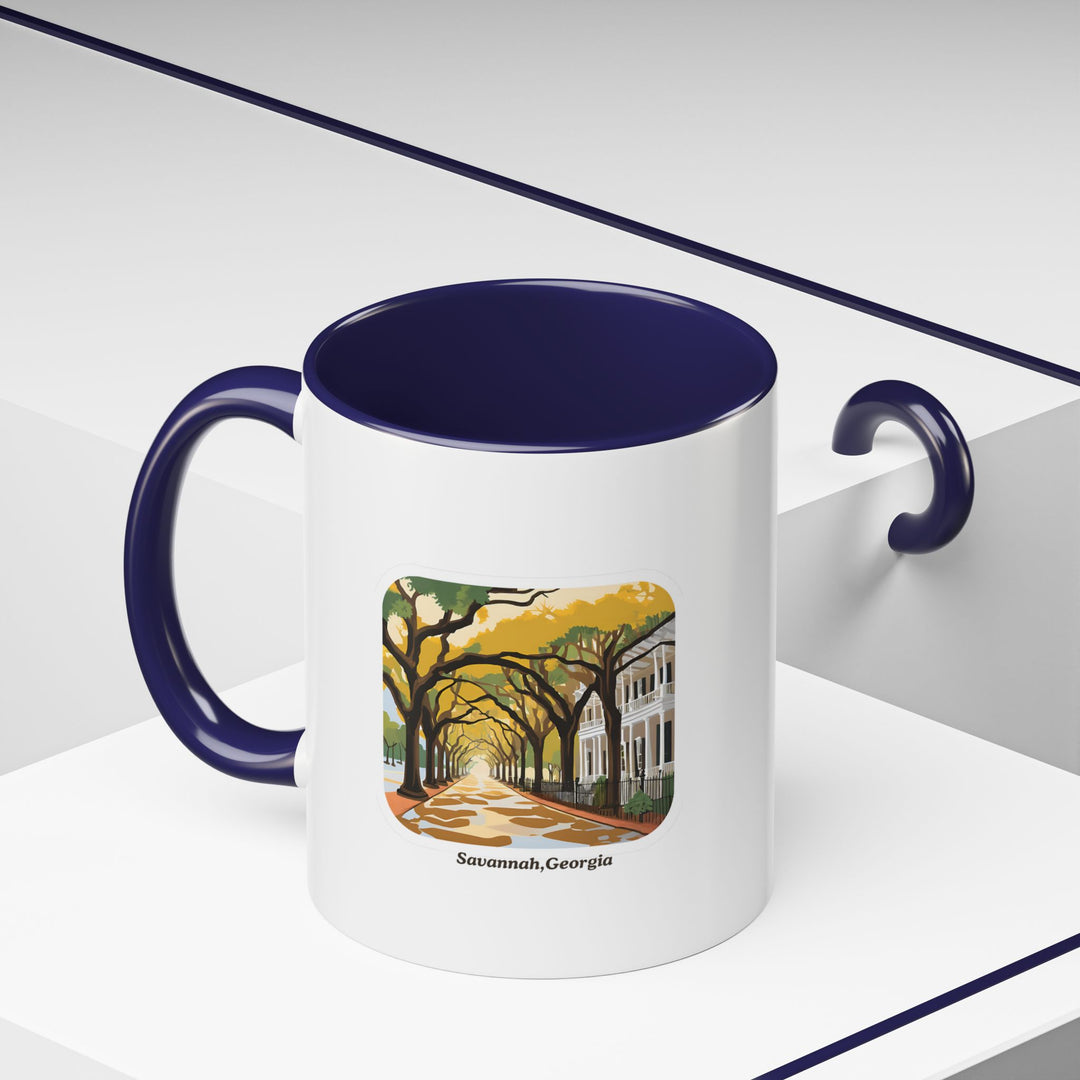 This Savannah, Georgia mug features the city’s lush green spaces and famous landmarks. Ideal for coffee or tea enthusiasts, this mug is a perfect gift for anyone who has visited or dreams of experiencing Savannah’s southern beauty.