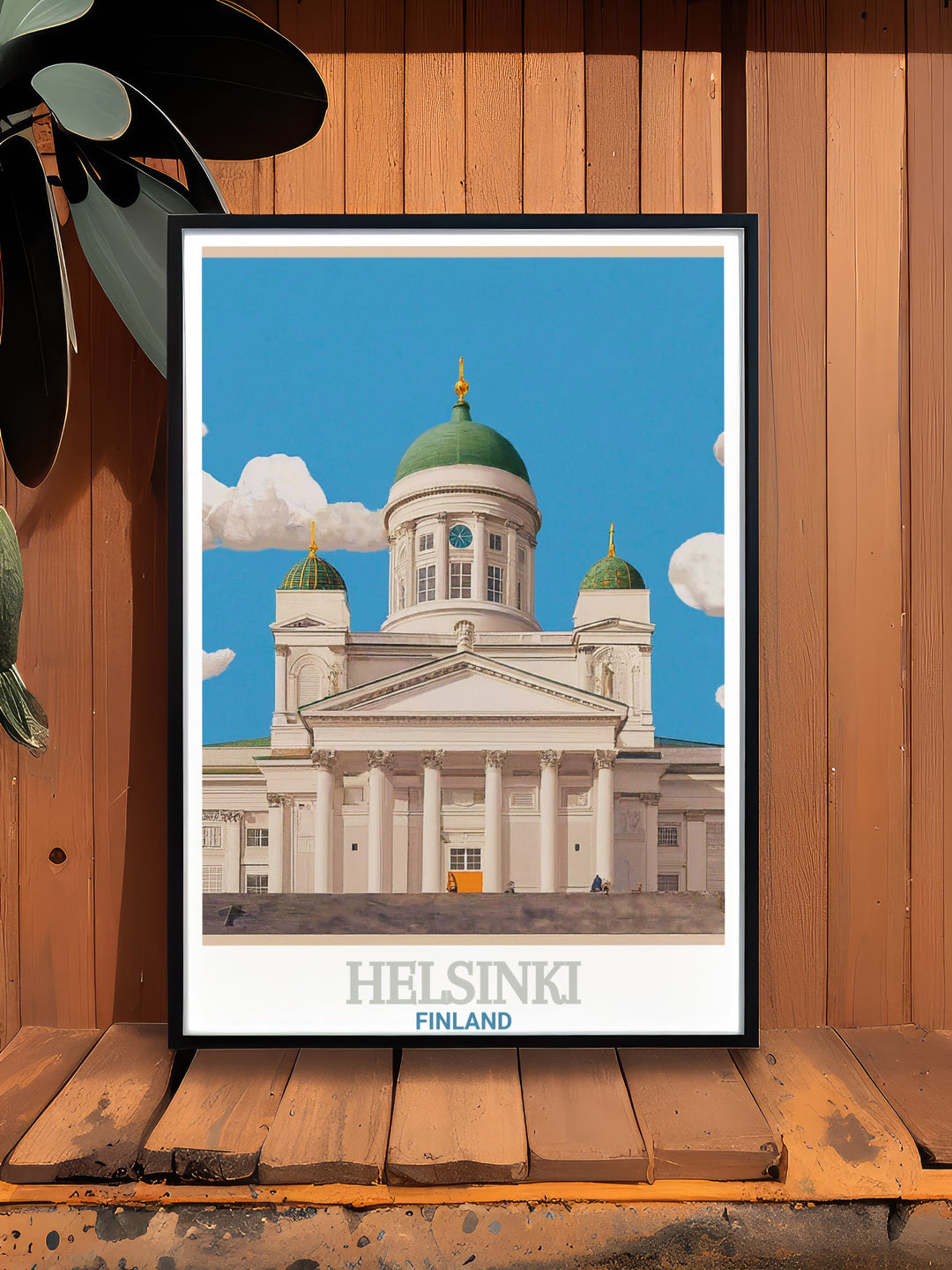 Our Helsinki Cathedral travel print offers a stunning view of one of Finlands most famous landmarks. This canvas art beautifully blends architectural detail with clean, modern design, making it a perfect addition to your home or office décor.