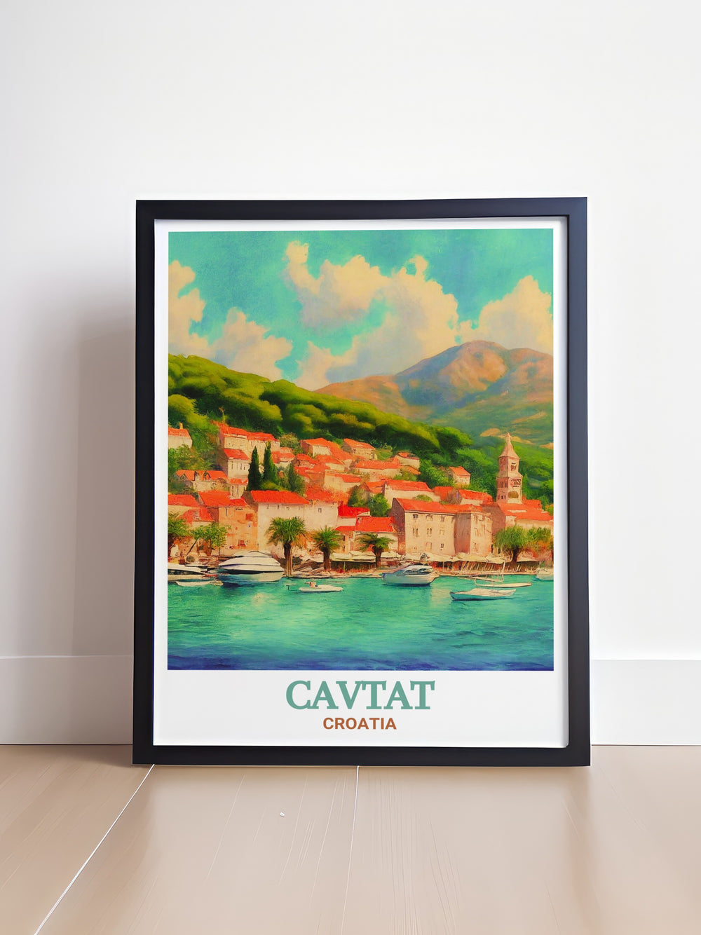 Cavtat Old Town canvas art showcases the serene harbor and ancient streets of this Croatian gem, a perfect piece for those who love travel and want to bring a peaceful touch of the Adriatic into their homes.