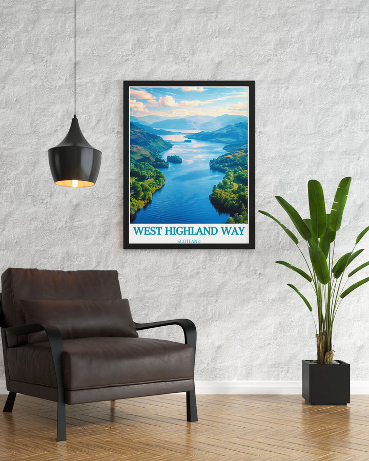 Loch Lomond Framed Prints highlighting the tranquil beauty of Scotlands famous loch. This West Highland Way Poster Print captures the essence of the Scottish Highlands making it a beautiful addition to any room and a thoughtful gift for nature lovers.