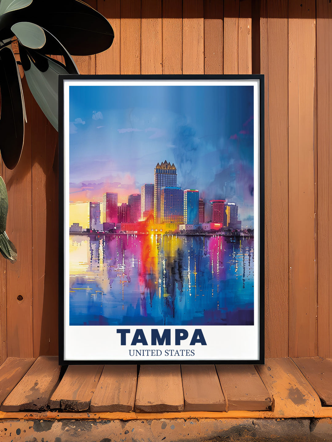 The Florida Travel Print of Tampa brings the citys dynamic energy to life with its stunning skyline and beautiful coastlines. This travel poster makes a perfect addition to any art collection, serving as a timeless reminder of Tampas cultural significance.