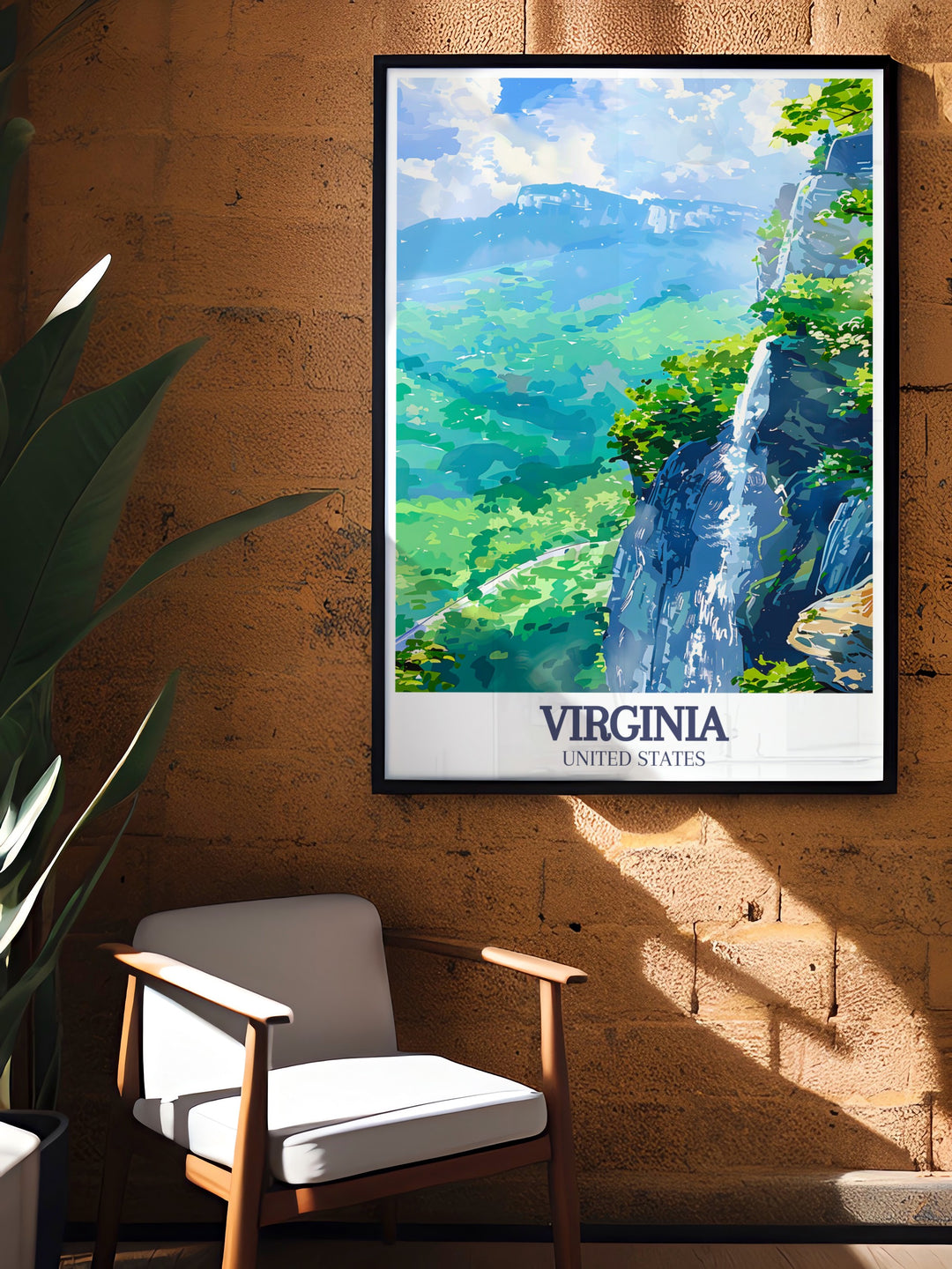 Richmond City Map Art Print featuring Shenandoah National Park Skyline Drive influences perfect for adding a touch of elegance to your home decor travel poster collection or as a thoughtful and personalized gift.