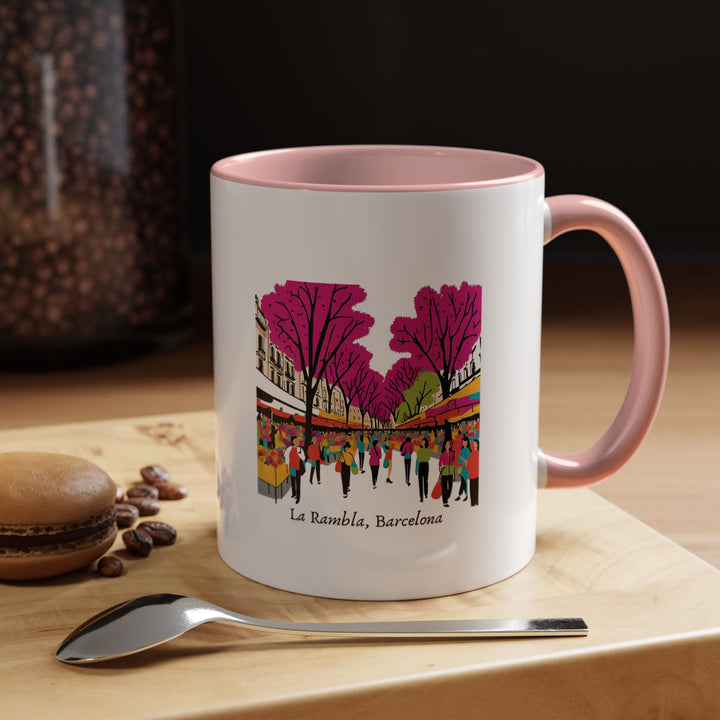 A premium Ra Lambla Barcelona mug designed for enthusiasts and collectors. Showcasing intricate artwork of the city’s stunning architecture and vibrant culture, this ceramic mug is dishwasher and microwave safe, making it an elegant gift for cultural fans.