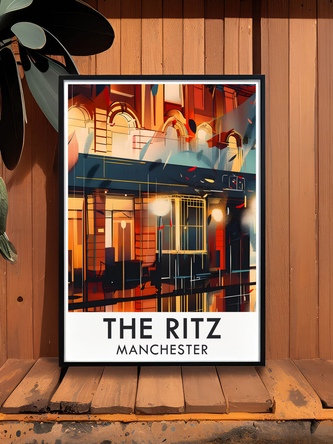 Featuring the iconic exterior of The Ritz Manchester, this vintage travel print blends art deco design with the venues rich musical history. Perfect for decorating your home or office, this poster celebrates one of Manchesters most famous landmarks.