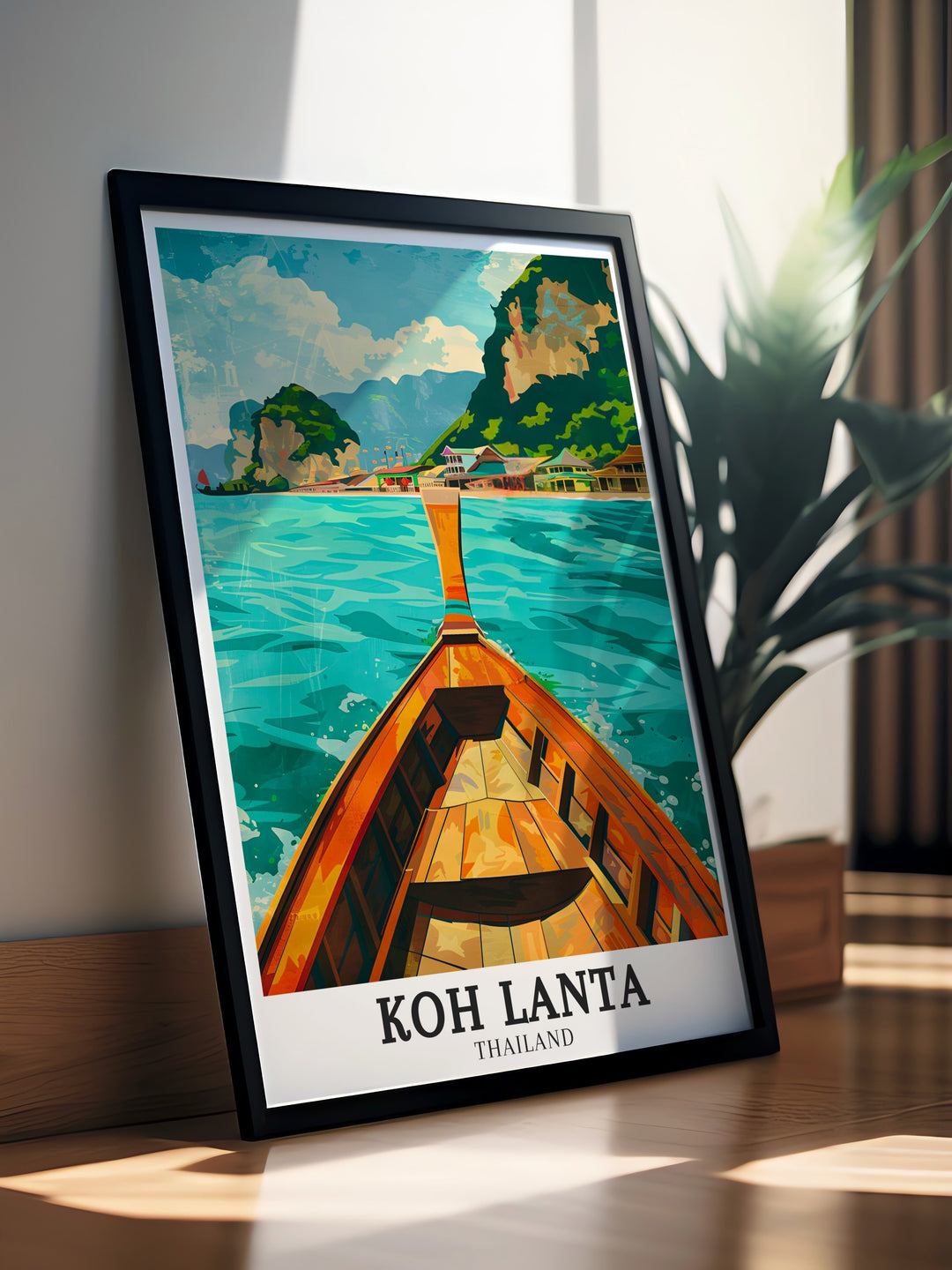 Add a touch of Thailand to your home with Ko Lanta District framed prints. These elegant beach travel prints showcase the beauty of the tropical islands landscapes making them an ideal gift for travelers and perfect wall decor for any home.