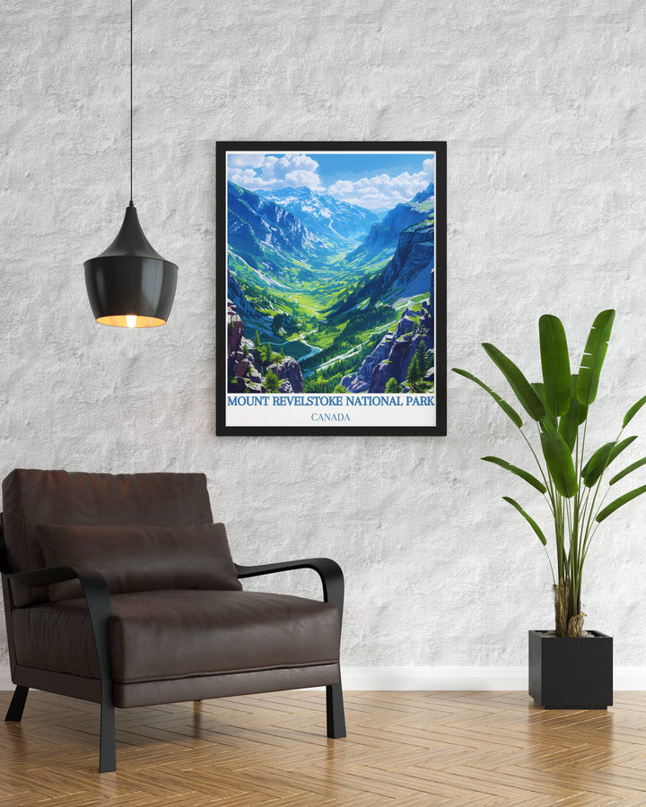 Elevate your decor with Meadows in the Sky Parkway modern prints. Showcasing the majestic Rocky Mountains and iconic Canadian landscapes, including Revelstoke Canada, this artwork adds a sophisticated touch to any room with its timeless charm.