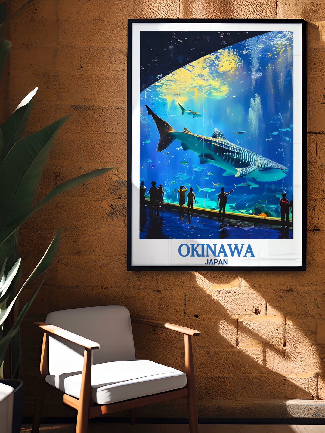 Okinawa Churaumi Aquarium home decor print celebrating the rich Ryukyu culture and extraordinary marine biodiversity of the Okinawa Islands perfect for anyone who loves unique and meaningful art