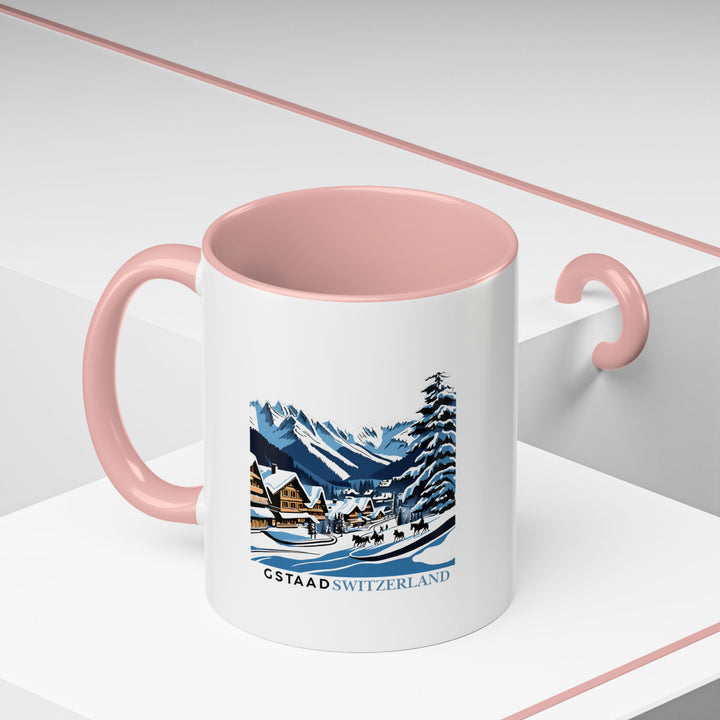 The Gstaad Switzerland mug celebrates the alpine beauty of the region through detailed artwork. Durable and dishwasher-safe, it is perfect for daily use or as a thoughtful gift for fans of Gstaad.