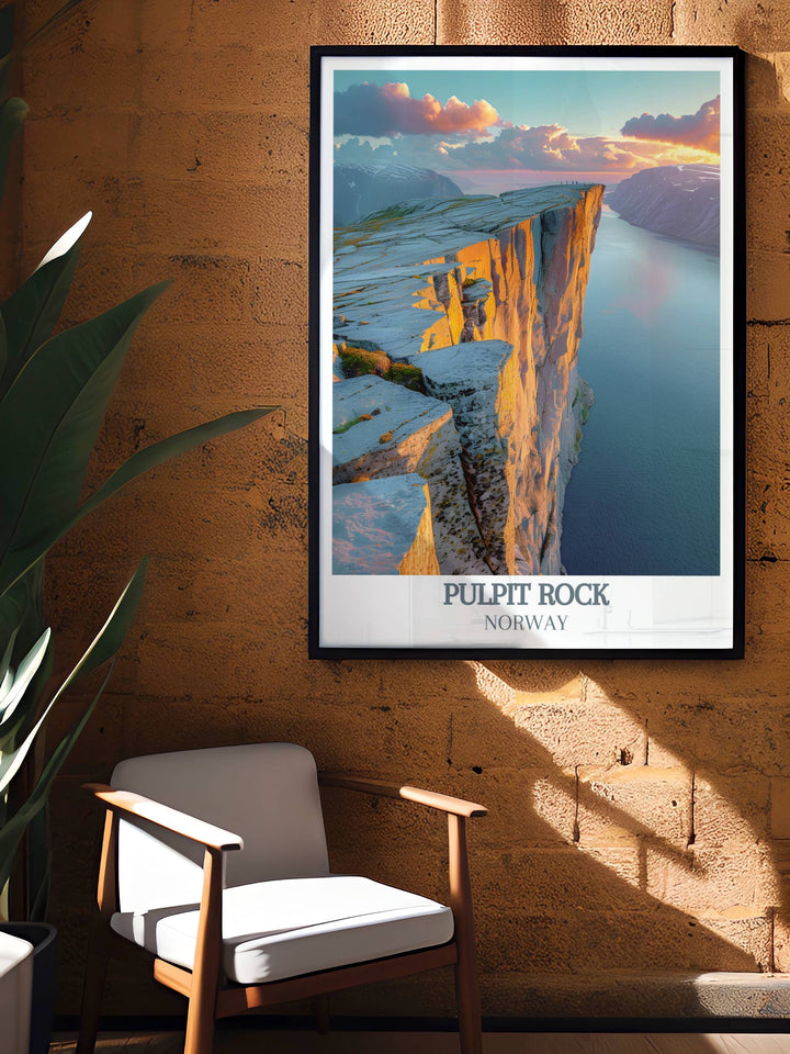 Elegant framed prints of Pulpit Rock Norway capturing the natural beauty of Preikestolen ideal for decorating your space with high quality artwork and unique gifts