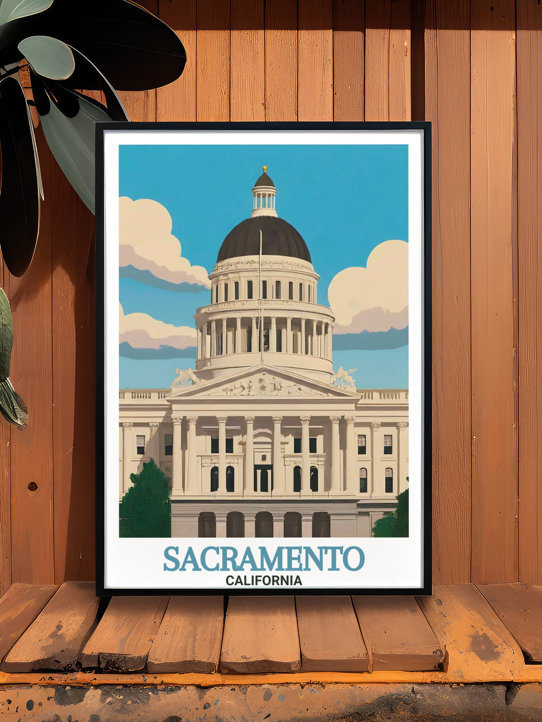 Sacramento Decor featuring a fine line print of the citys street map and the California State Capito offering a stylish and elegant addition to your home decor an ideal piece for those who appreciate modern art.