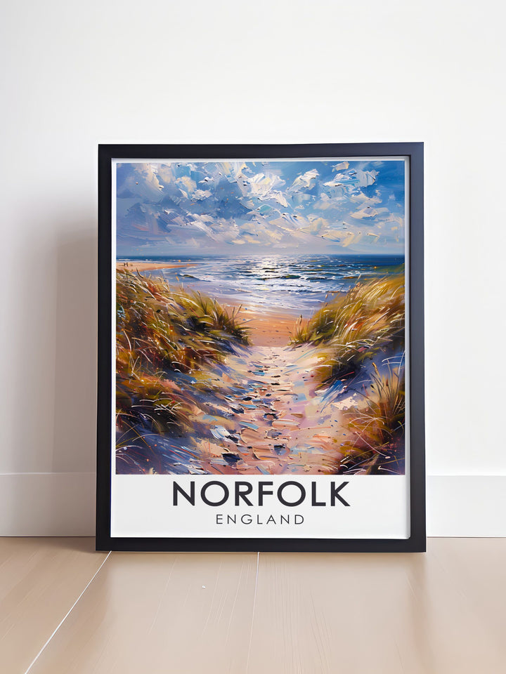 AONB Poster of Cromer Pier with captivating seascapes perfect for enhancing your living space with a unique blend of rustic charm and modern style