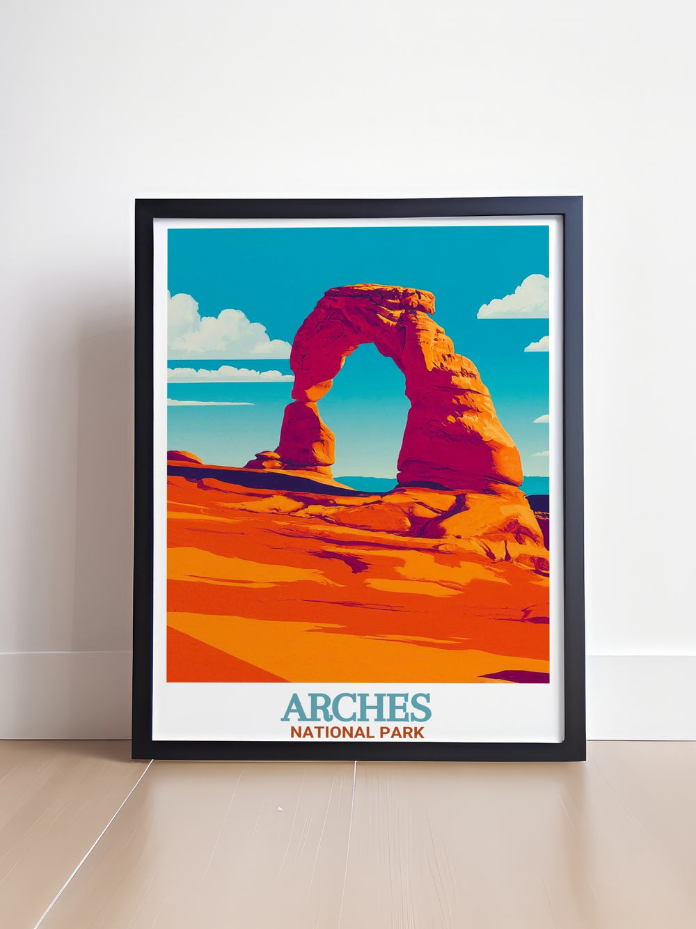 Stunning Delicate Arch wall art featuring the majestic rock formation in Arches National Park ideal for adding a touch of natural beauty to any room and serving as a unique piece of National Park decor.