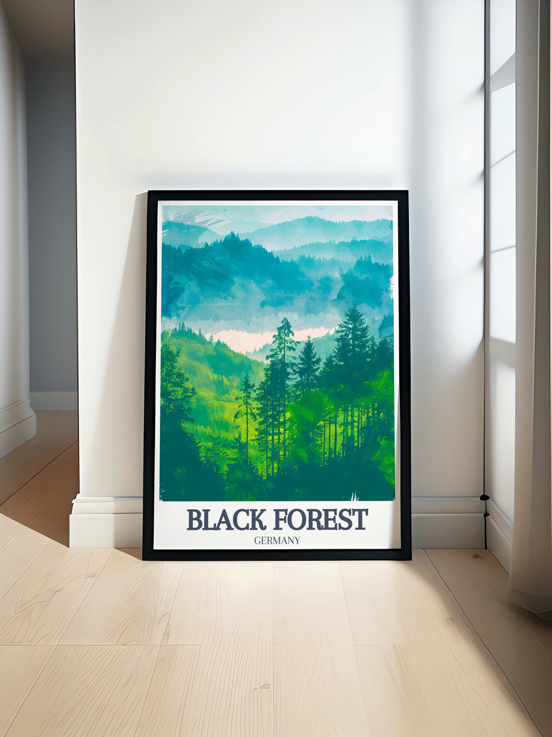 Mummelsee Lake, Baden Wurttemberg scenic view captured in a stunning Germany Forest Print featuring the enchanting Schwarzwald landscape ideal for Black Forest decor and nature inspired home decor a perfect gift for those who love German travel art and serene forest scenes