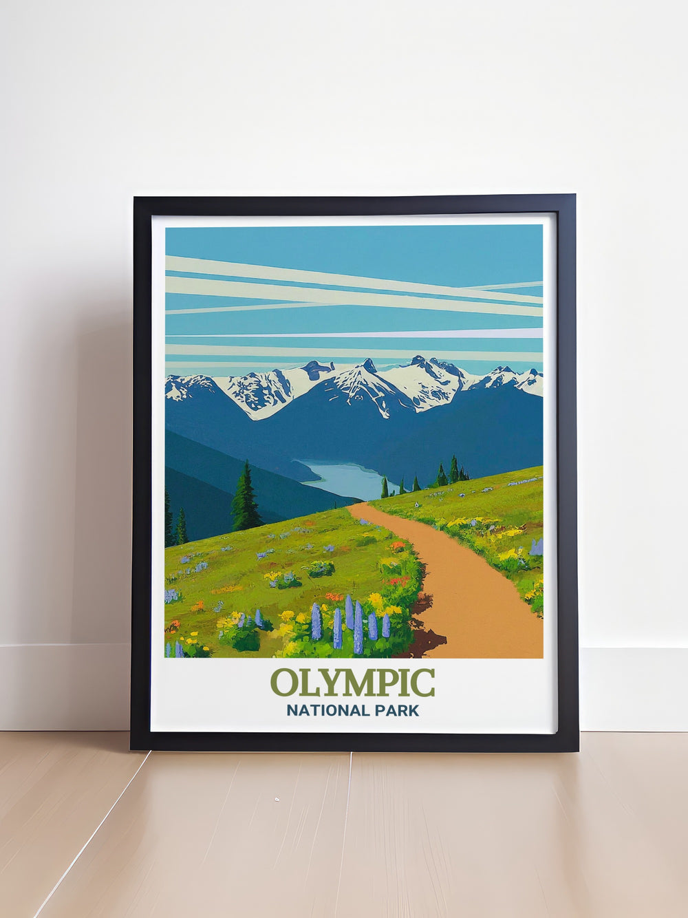 Add a touch of wilderness to your decor with this exquisite National Park wall art, showcasing the diverse terrains and untouched beauty of Olympic National Park. This piece serves as a daily reminder of the peace and adventure found in Americas natural landscapes.