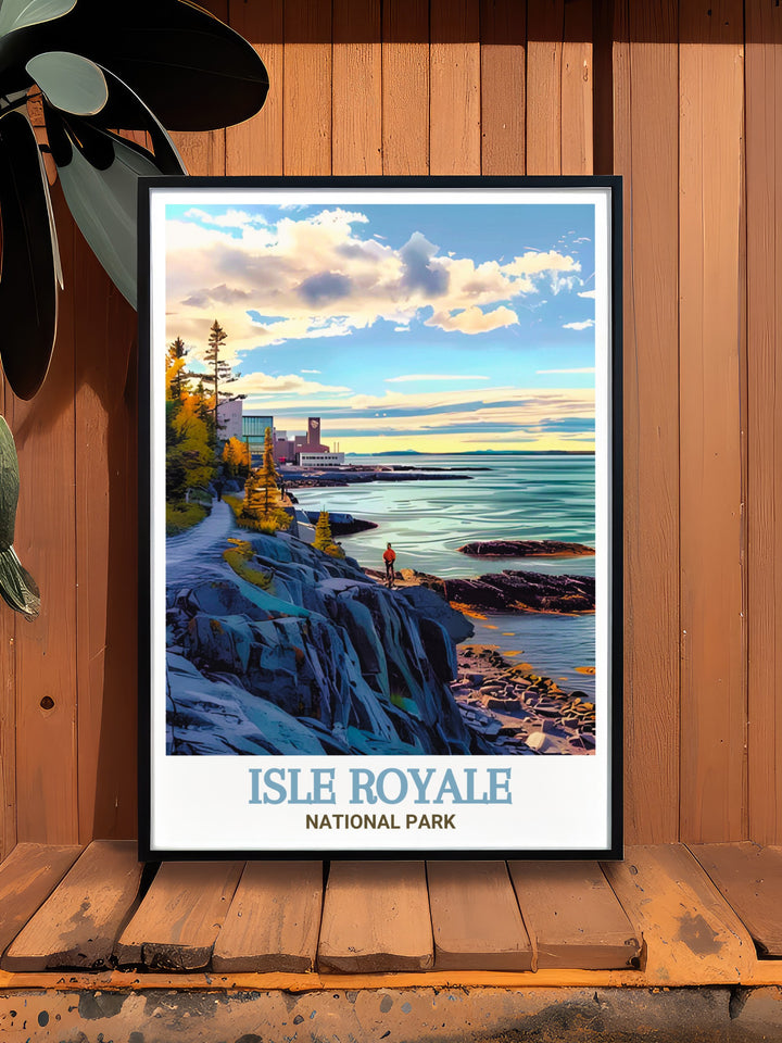 Perfect wall decor featuring Scoville Point artwork from Isle Royale National Park ideal for transforming your home with elegant national park art and decor