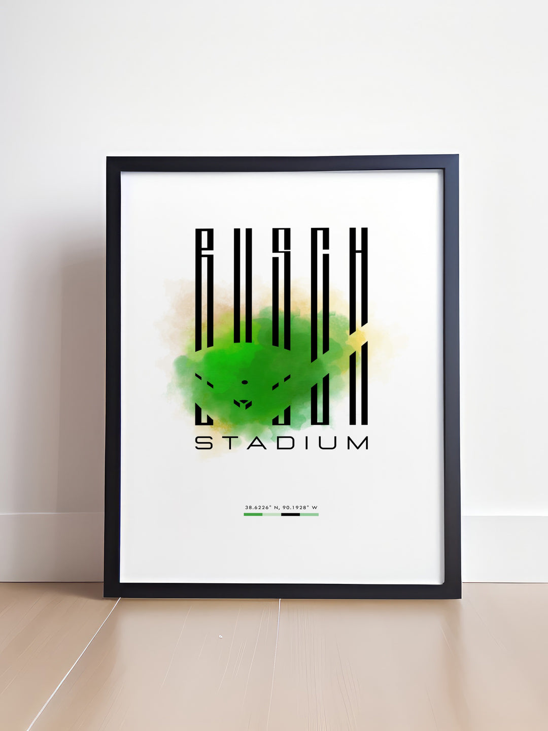 Mid century modern Busch Stadium wall art featuring the St Louis Cardinals a perfect digital download for office wall art and sports bedroom art ideal for fans who appreciate minimalist designs and versatile decor options