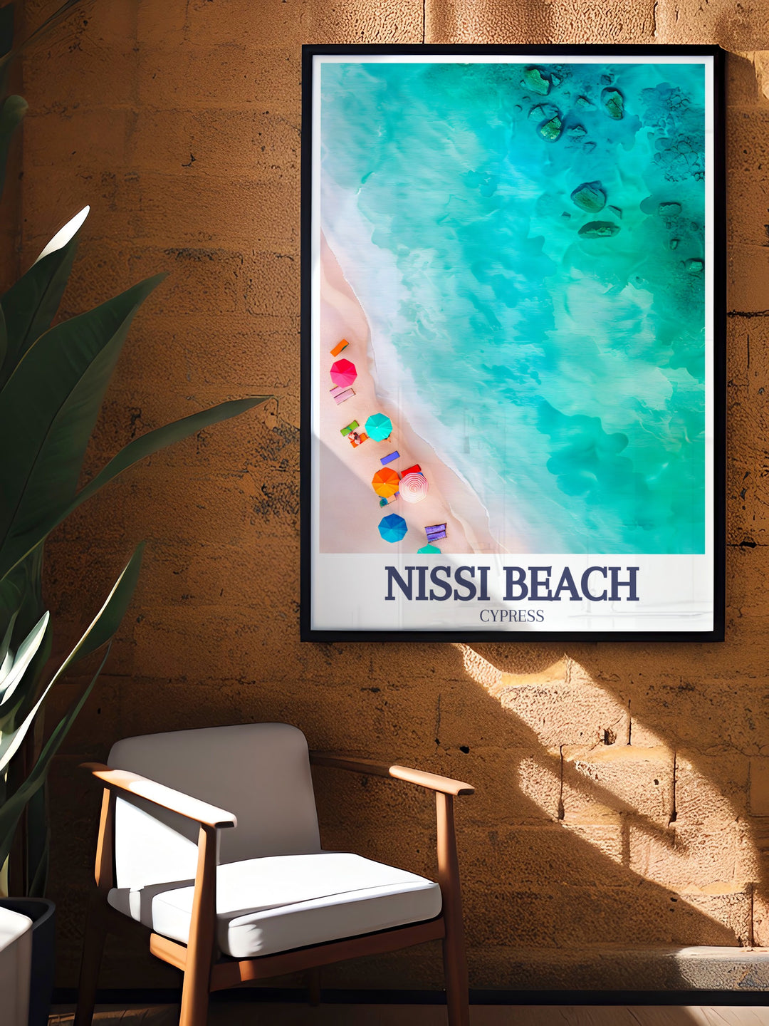 A captivating Nissi Beach poster print that captures the essence of Cypruss iconic coastline. Featuring the white sands and clear waters of Ayia Napa, this travel print is a great addition to any beach inspired decor or as a gift for travelers and coastal enthusiasts.