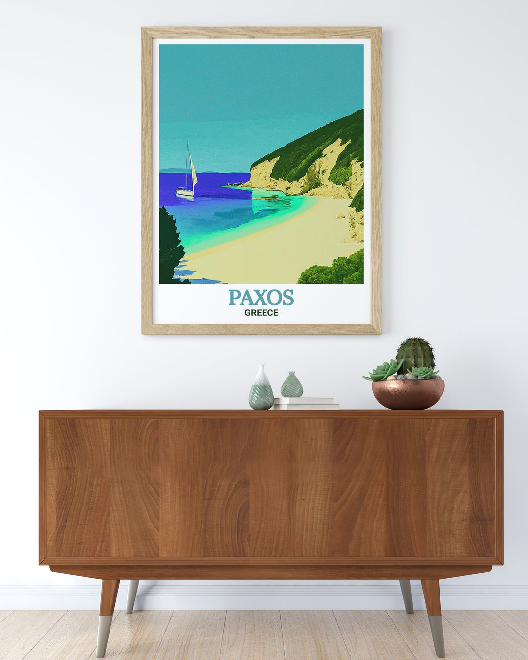 Paxos travel decor featuring Erimitis Beach is a wonderful choice for those seeking Greece wall art that adds both color and sophistication to their living spaces whether it be a bedroom or office this Greece travel print transforms any room