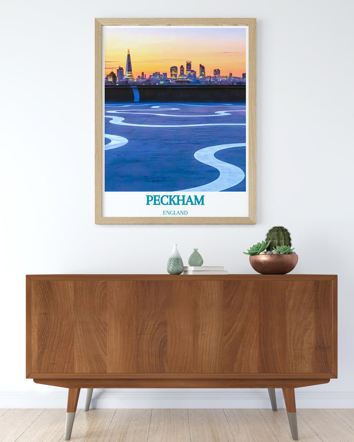 Bold Tendencies at Peckham Multi Storey Car Park stunning living room decor print capturing the artistic energy of Peckham adding a vibrant London scene to your home.