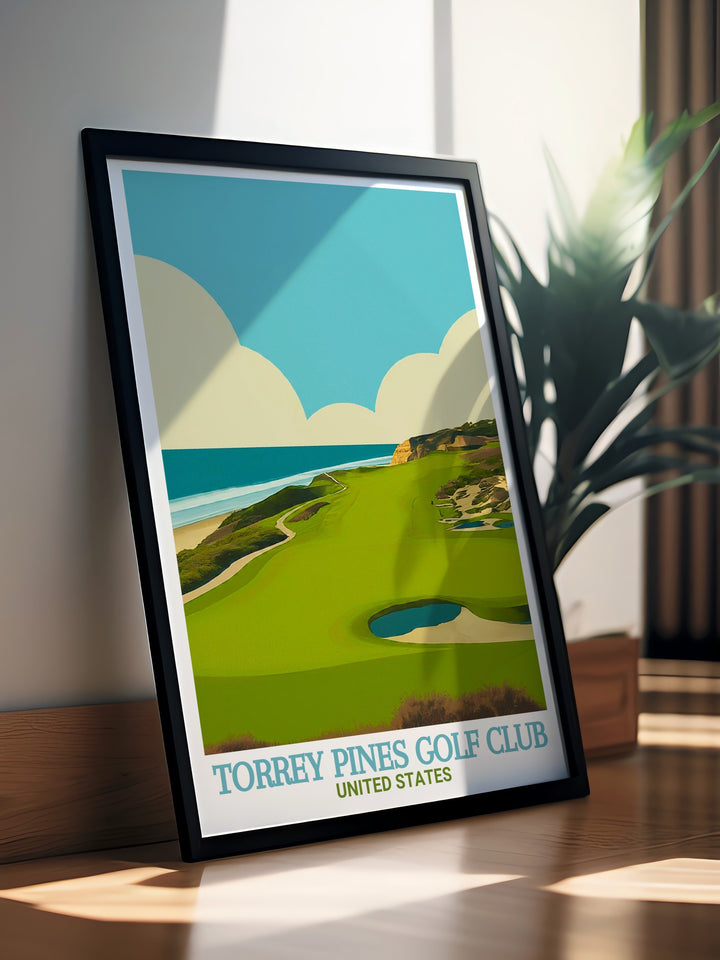 Elegant Torrey Pines decor with a breathtaking view of Torrey Pines Golf Club perfect for adding a touch of nature to living rooms bedrooms or offices premium quality materials ensure longevity and vibrancy of the artwork