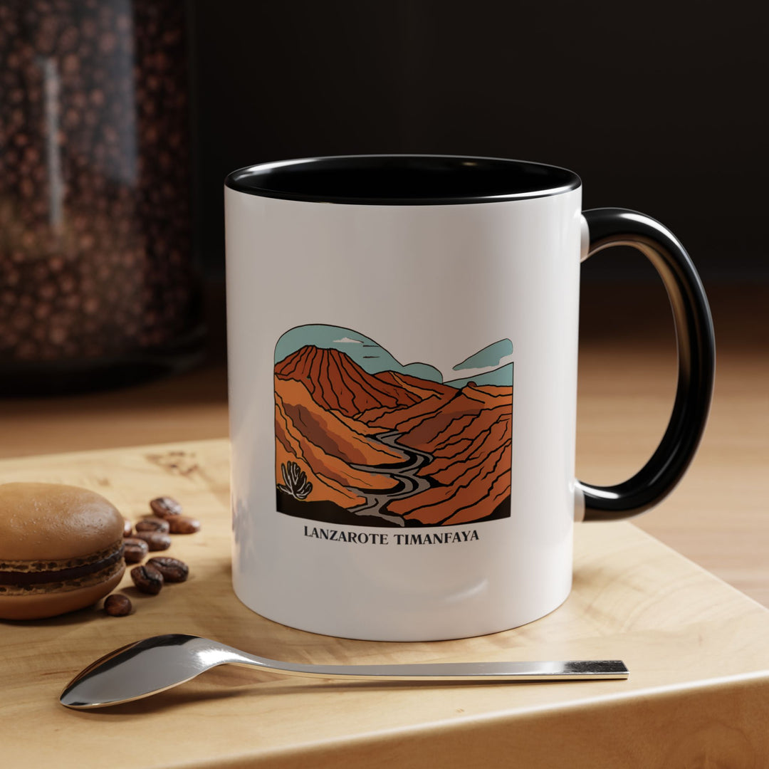 This Lanzarote Timanfaya National Park mug celebrates the volcanic beauty of the island with stunning imagery. Perfect for coffee or tea lovers, it features vivid artwork and is made from durable ceramic, making it both a meaningful gift and a functional item.