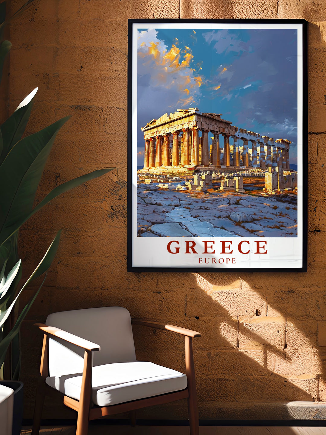 A stunning depiction of the Acropolis of Athens, this travel print showcases the history and elegance of Greece. Ideal for anyone who loves history or world travel, this wall art piece offers a timeless addition to your home or office décor.