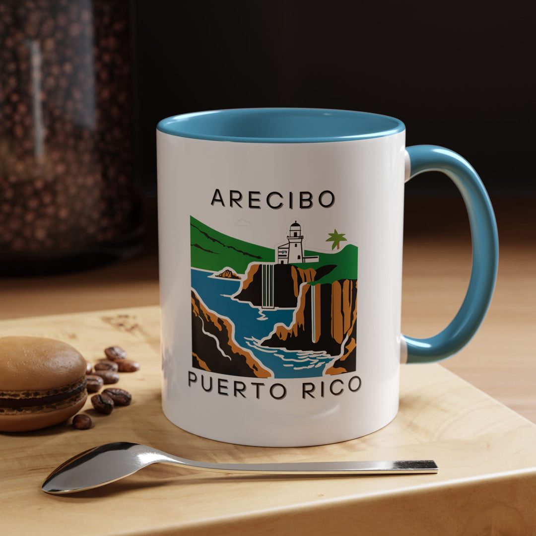 Experience the charm of Arecibo Puerto Rico with this elegantly designed mug featuring artwork inspired by the region's culture and natural beauty. Dishwasher and microwave safe, this mug is a meaningful gift for those who love Puerto Rico’s captivating landscapes.