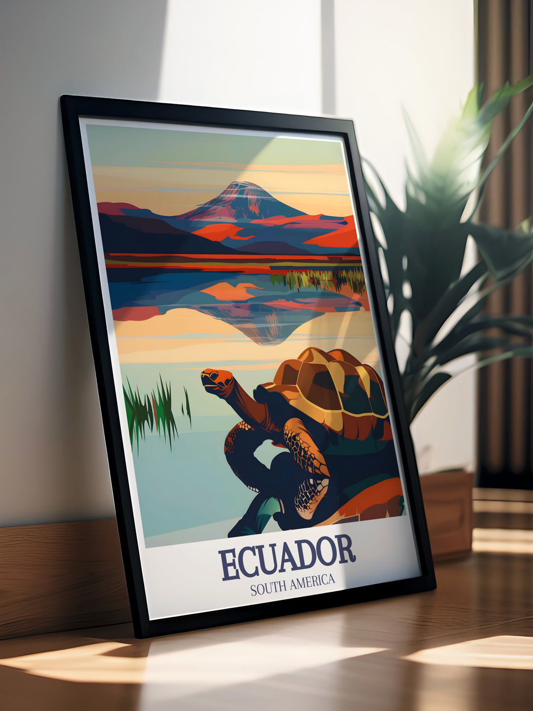 Bring the essence of Ecuadors natural beauty into your home with this Poster Print, featuring both the Galapagos Islands and the Cotopaxi Volcano. The vibrant colors and intricate details make it a standout piece for any travelers collection, adding a sense of adventure to any room.