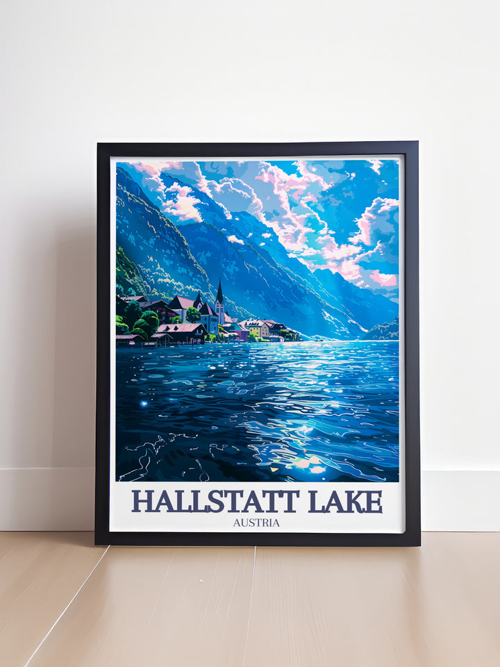 This Austria Alps print captures the timeless beauty of Hallstatt, nestled at the base of the Dachstein Mountains with Hallstatt Lake reflecting the villages charm. Perfect for adding a touch of tranquility to your space.