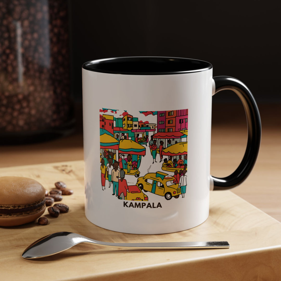 A beautifully designed Kampala mug showcasing the vibrant energy of Uganda’s capital. Perfect for coffee lovers, it features artwork inspired by Kampala’s culture and landmarks. Dishwasher and microwave safe, it’s a meaningful gift or keepsake.