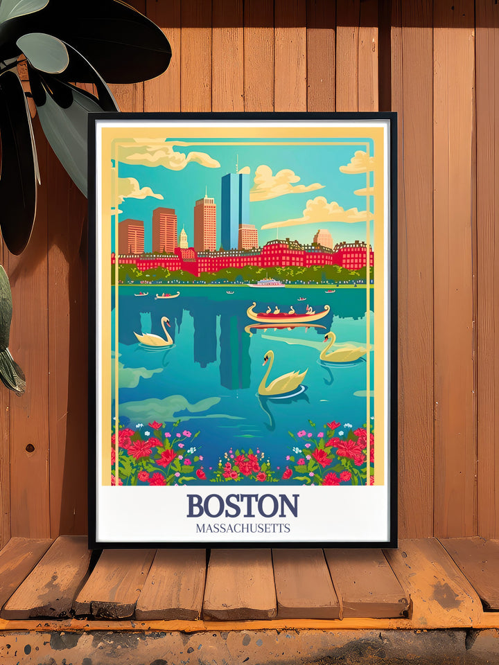 Boston Canvas Art presents a vibrant view of the Charles River and the Financial District, showing the contrast between the citys natural beauty and its economic hub. This art print is perfect for city lovers looking to enhance their space with Boston inspired decor.