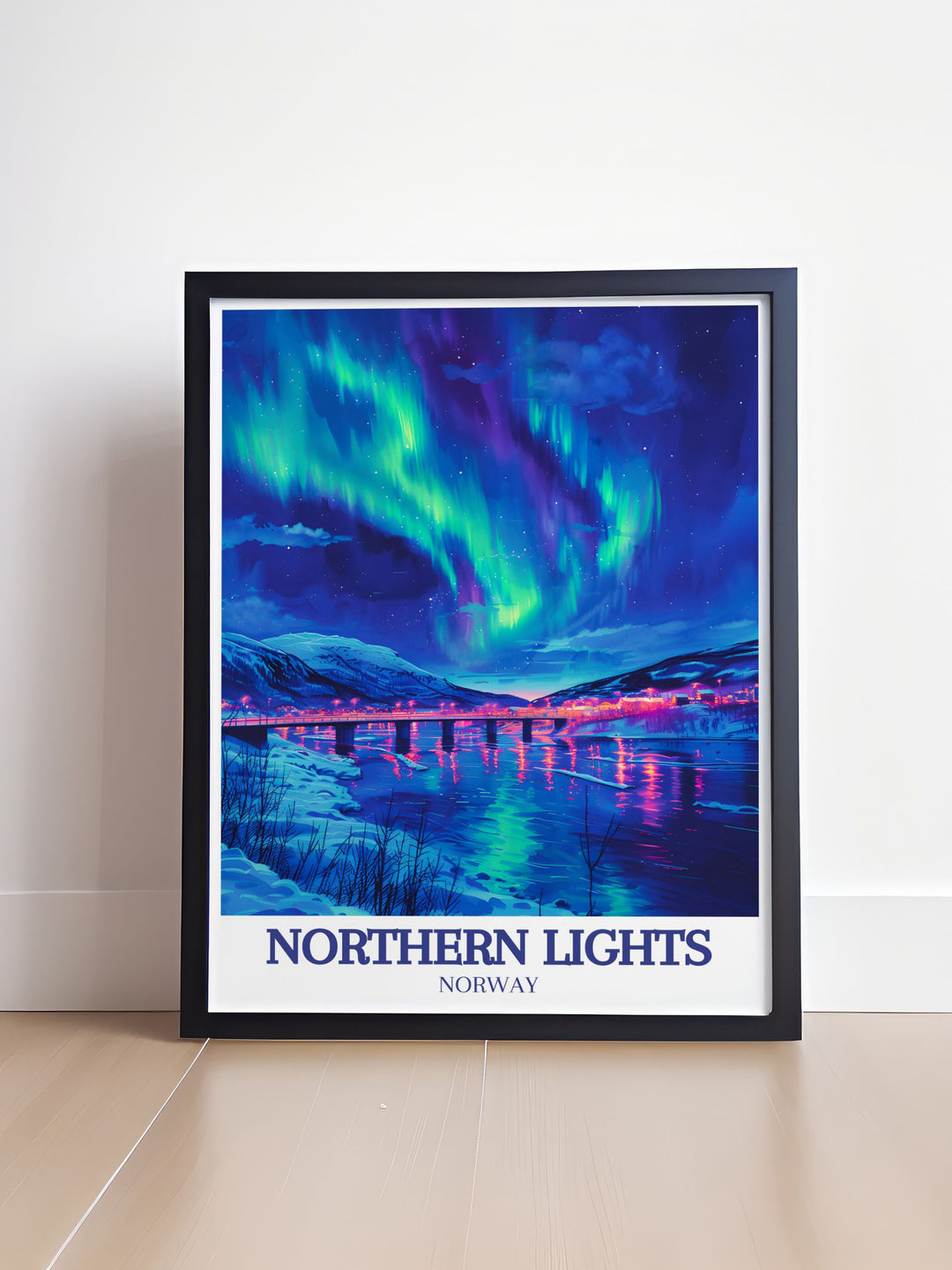 Elevate your home decor with this beautiful Norway Travel Print capturing the raw and rugged landscapes of Svalbard perfect for nature lovers and travel enthusiasts