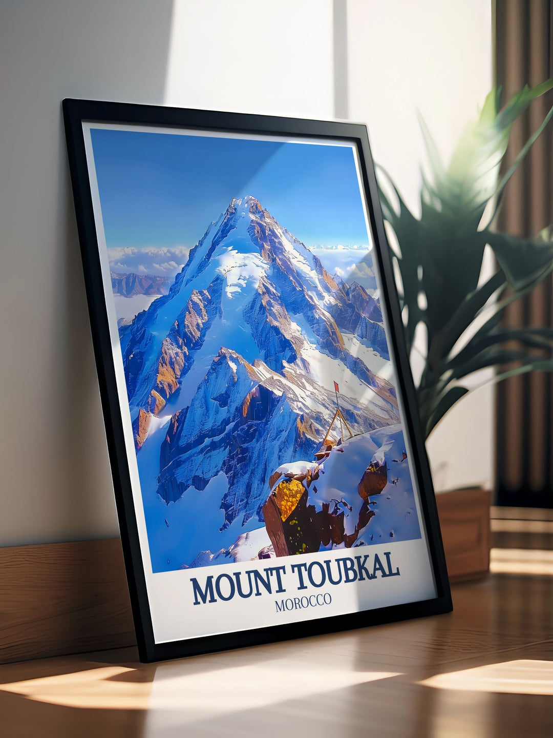High Atlas mountains wall art capturing the vibrant colors and intricate details of North Africas highest peaks and valleys a perfect addition to any home decor and a thoughtful gift for those who love trekking and exploring Morocco.