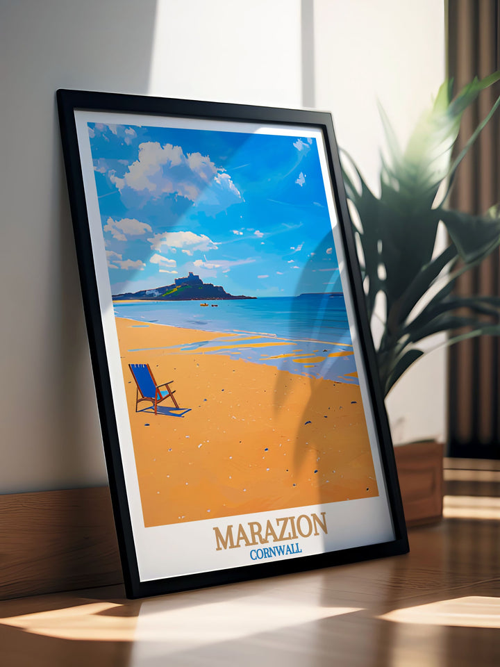 Celebrate the beauty of Cornwall with Marazion Beach framed prints perfect for adding a polished and finished look to your home decor these stunning prints capture the essence of Marazion Beach and make a perfect addition to any art collection