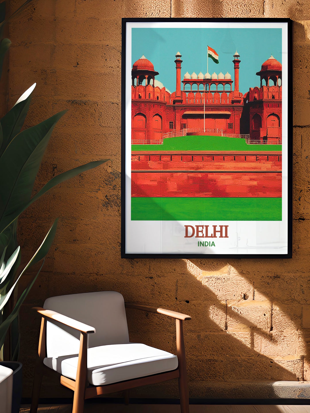 Red Fort modern prints of Delhi add sophistication to your living room decor ideal for creating a captivating focal point in any space