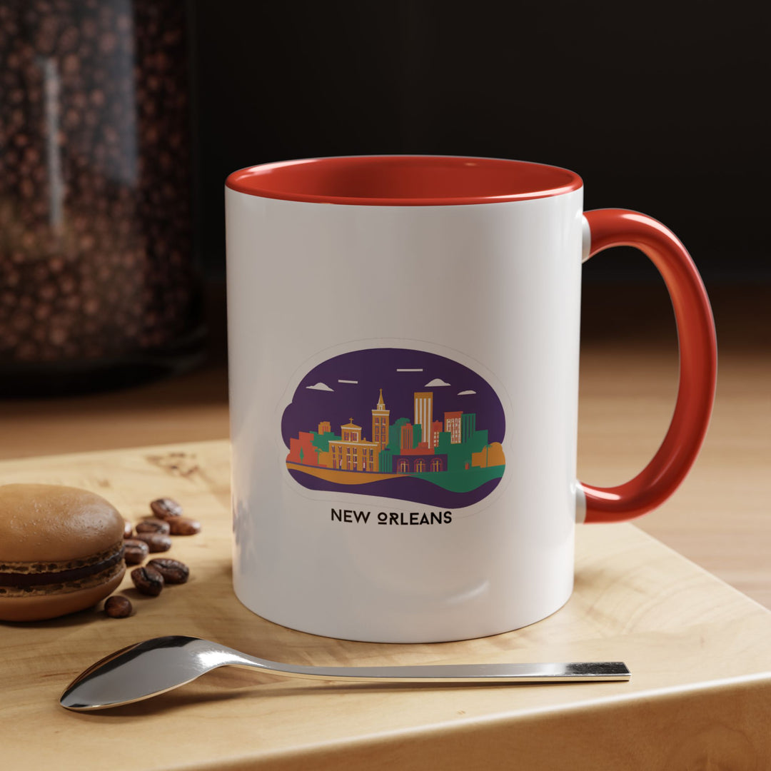 This New Orleans Mug showcases a colorful representation of the city's historic French Quarter. Dishwasher-safe and microwave-safe, it’s perfect for anyone who loves the culture and charm of New Orleans.