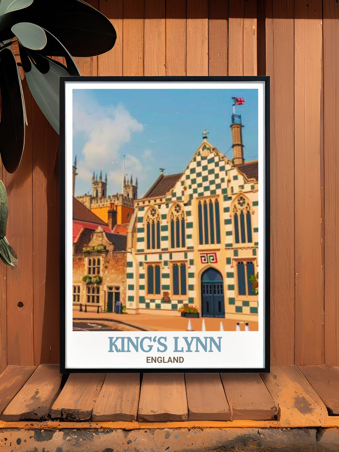 Kings Lynns Town Hall and Trinity Guildhall are brought to life in this stunning poster print. The artwork highlights the historical significance of these buildings, making it the perfect travel gift for history buffs.