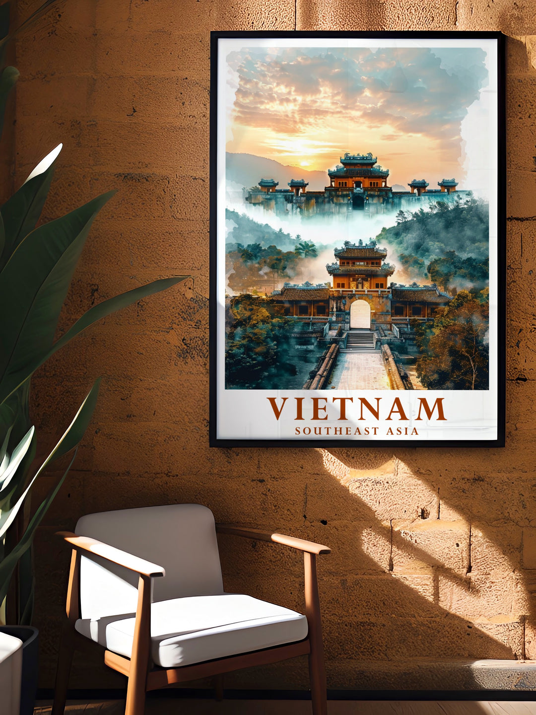 Ha Long Bay Art showcasing the dramatic limestone karsts of Vietnams UNESCO World Heritage Site. This poster brings a sense of peace and wonder to any room, perfect for creating a nature inspired space.