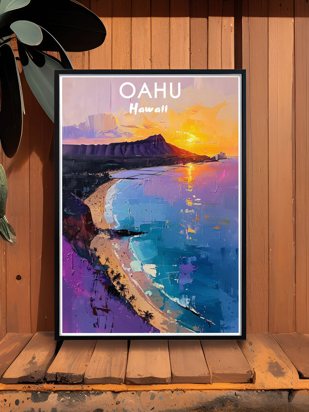 Elevate your home decor with modern prints of Diamond Head. These elegant art pieces capture the essence of Hawaiis natural beauty making them ideal for any room in your home.