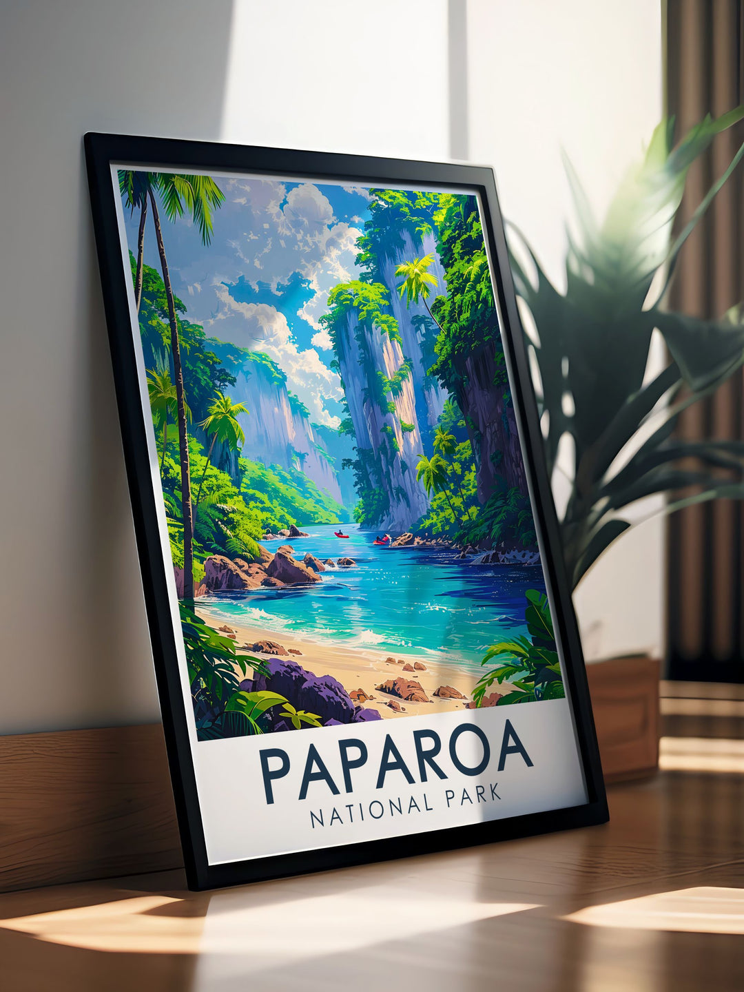 Exquisite National Park Print of Pororari River Gorge highlighting the stunning landscapes and lush greenery perfect for modern art collections