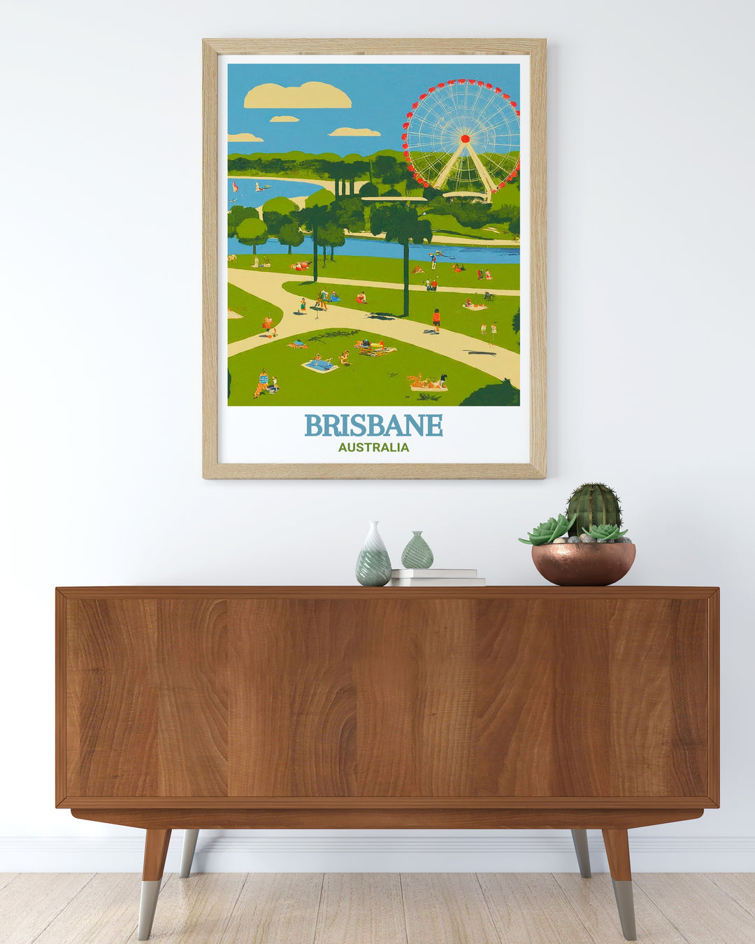 Brisbane Wall Art featuring South Bank Parklands is an elegant addition to any home or office decor. This print captures the scenic beauty of Brisbanes iconic parklands making it a must have for anyone who appreciates fine art and the vibrant energy of Brisbane