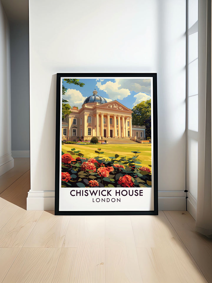 Admire the detailed interiors of Chiswick House, where classical sculptures and elegant artworks reflect the refined tastes of the 3rd Earl of Burlington.
