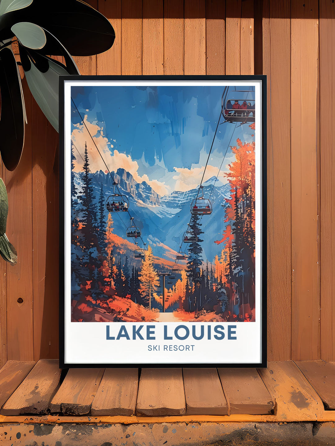 Banff National Park, Canadas oldest national park, is highlighted in this travel poster featuring Lake Louise. The detailed illustration captures the parks rich history, diverse wildlife, and dramatic landscapes, perfect for any nature inspired collection.