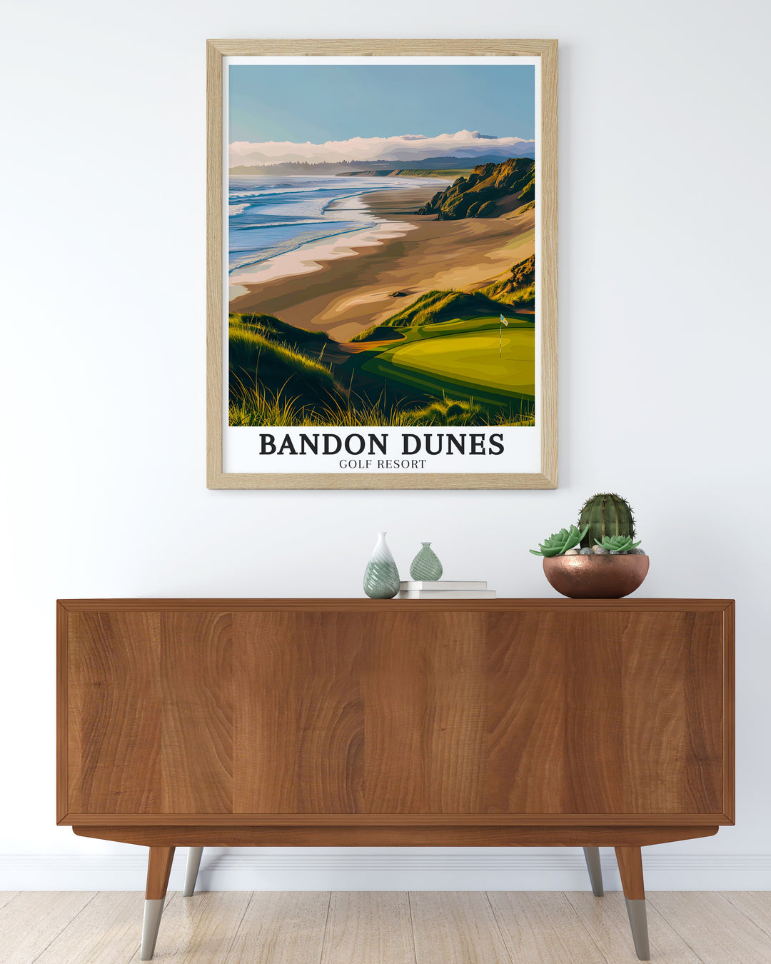 Canvas Art of Bandon Dunes Resort showcasing the Pacific coast, blending natural beauty with sports elegance, a stunning addition to any wall art collection or home décor.