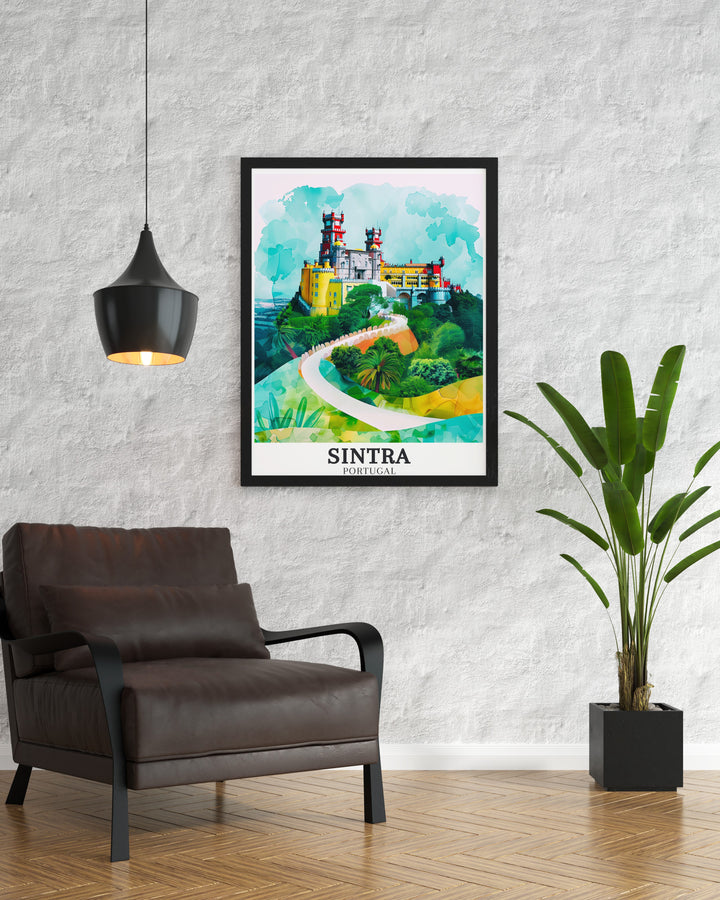 Sintra Decor featuring stunning prints of Pena National Palace Sao Pedro de Penaferrim perfect for adding sophistication to your living room or office