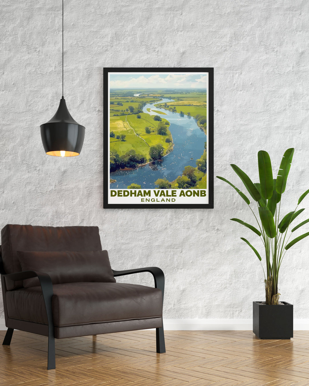 Framed art showcasing the serene views of the Natural Beauty Terrain in Dedham Vale, capturing the natural splendor and cultural significance of this iconic region.