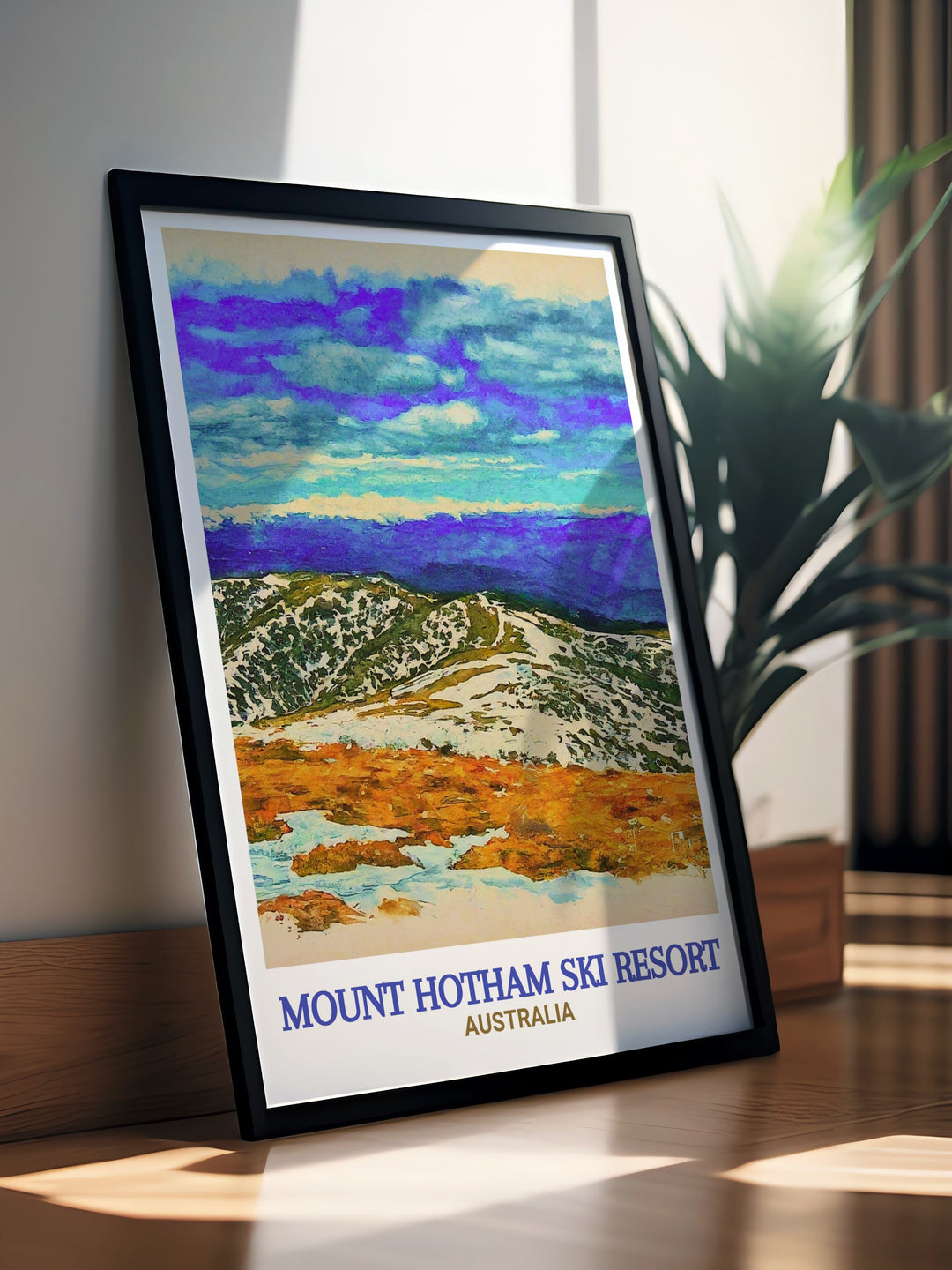 This Mount Hotham canvas art captures the snowy slopes and the scenic beauty of Mount Hotham Summit, perfect for adorning any space with a touch of winter elegance. It is a beautiful representation of Australias alpine charm and is sure to inspire future ski trips.