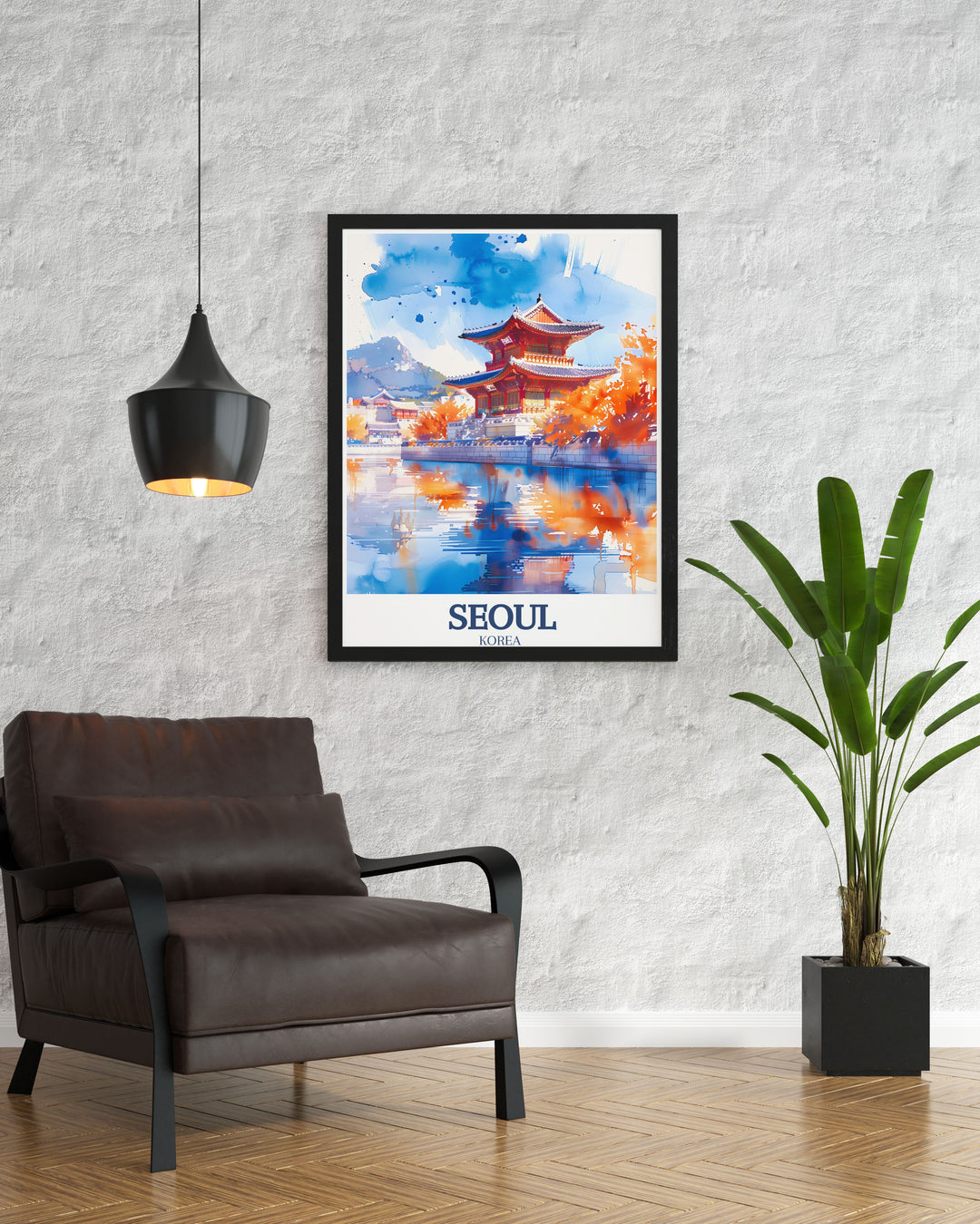 Captivating Seoul Artwork featuring Gyeongbokgung Palace and Han River perfect for home decor and gifts these prints highlight the best of South Korea combining vibrant colors with detailed craftsmanship