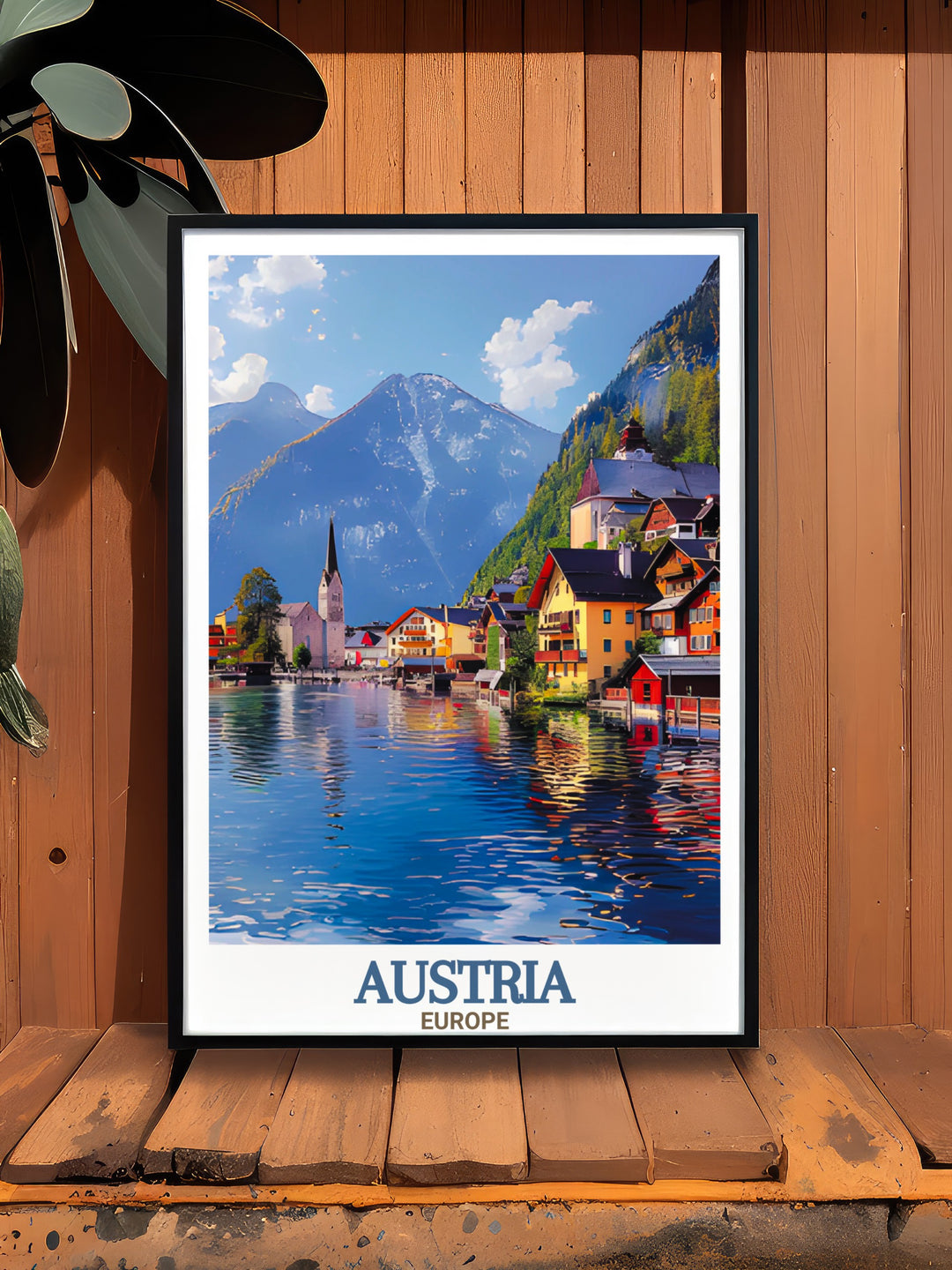 Austria colorful wall art featuring Hallstatt blends fine art and contemporary decor. This Austria print is perfect for living rooms or as thoughtful gifts for friends. The Hallstatt artwork adds elegance and sophistication to any home.