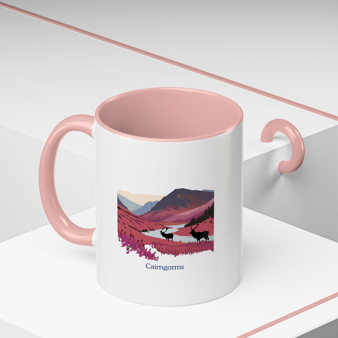 A stunning Cairngorms Scotland Mug with colorful designs celebrating the charm of Scotland’s Cairngorms National Park. Crafted from ceramic, this dishwasher-safe mug combines practicality and artistic value, making it an excellent gift or addition to any collection.